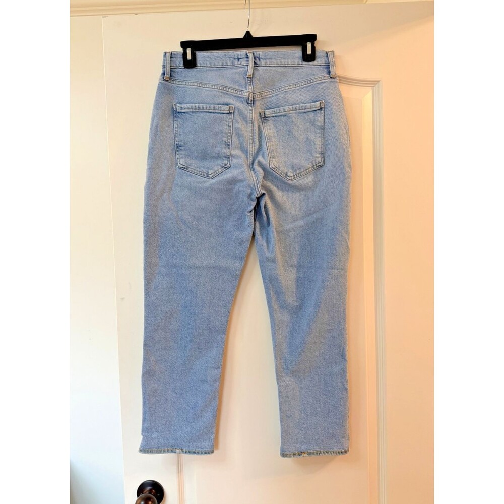 Agolde Riley High Rise Straight Crop Medium Wash Slim Straight Size 28 - Picture 2 of 16